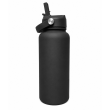 Láhev s brčkem černá Sharp Shape