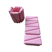 Silikonové závaží 2x1kg růžová Sharp Shape