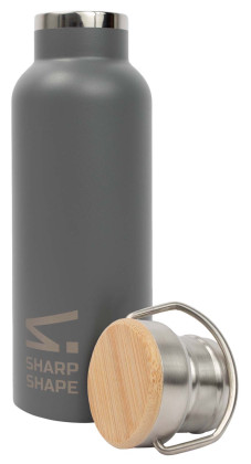 Nerezová láhev 500 ml šedá Sharp Shape