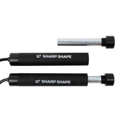 Zátěžové švihadlo 90 g černé Sharp Shape