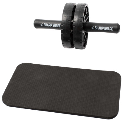 Posilovací kolečko Dual wheel černé Sharp Shape
