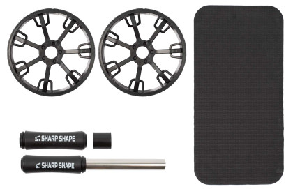 Posilovací kolečko Dual wheel černé Sharp Shape