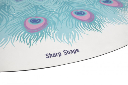 Kruhová podložka na jógu Peacock Sharp Shape