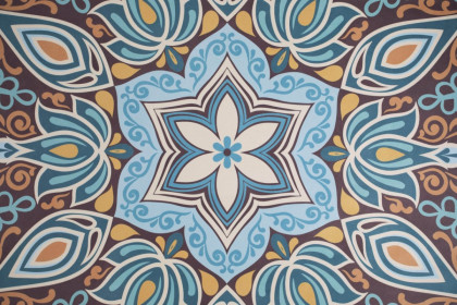 Kruhová podložka na jógu Mandala Sharp Shape