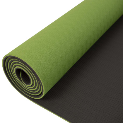 Podložka na jógu Dual TPE zelená Sharp Shape
