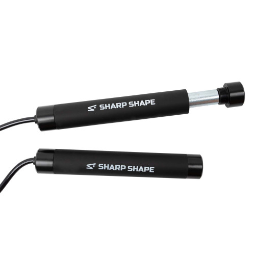Zátěžové švihadlo 90 g černé Sharp Shape