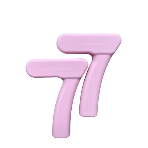 Silikonové činky "7" 2x1kg růžová Sharp Shape