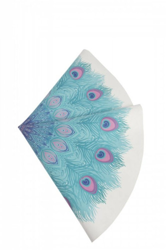 Kruhová podložka na jógu Peacock Sharp Shape