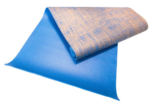Jutová podložka na jógu modrá Sharp Shape
