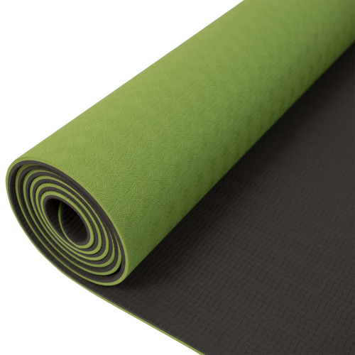 Podložka na jógu Dual TPE zelená Sharp Shape
